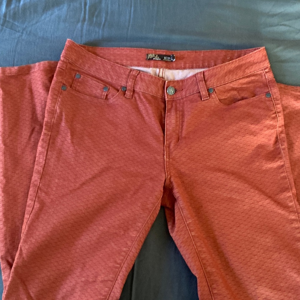 Prana Red Textured  Kayla Jeans, organic